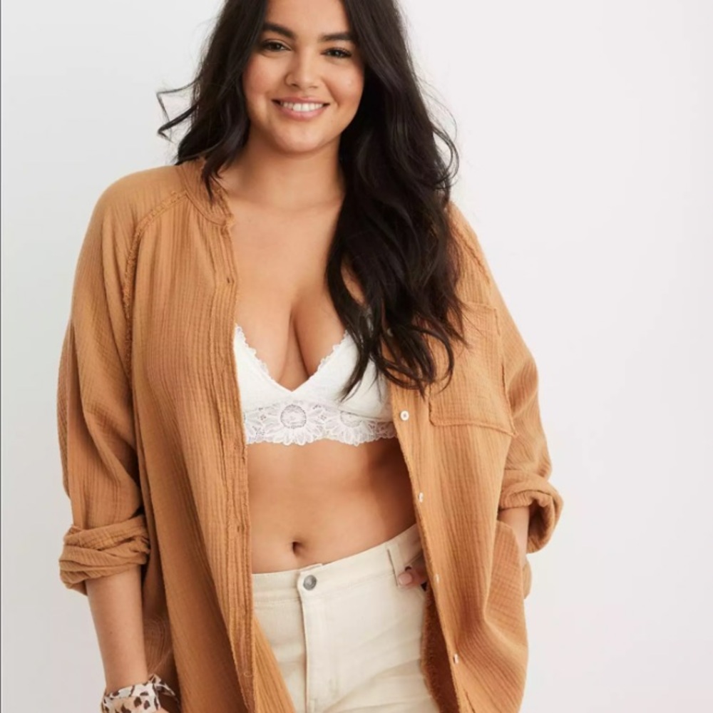 Aerie Pool to Party Cover Up in Stumped Brown NWT